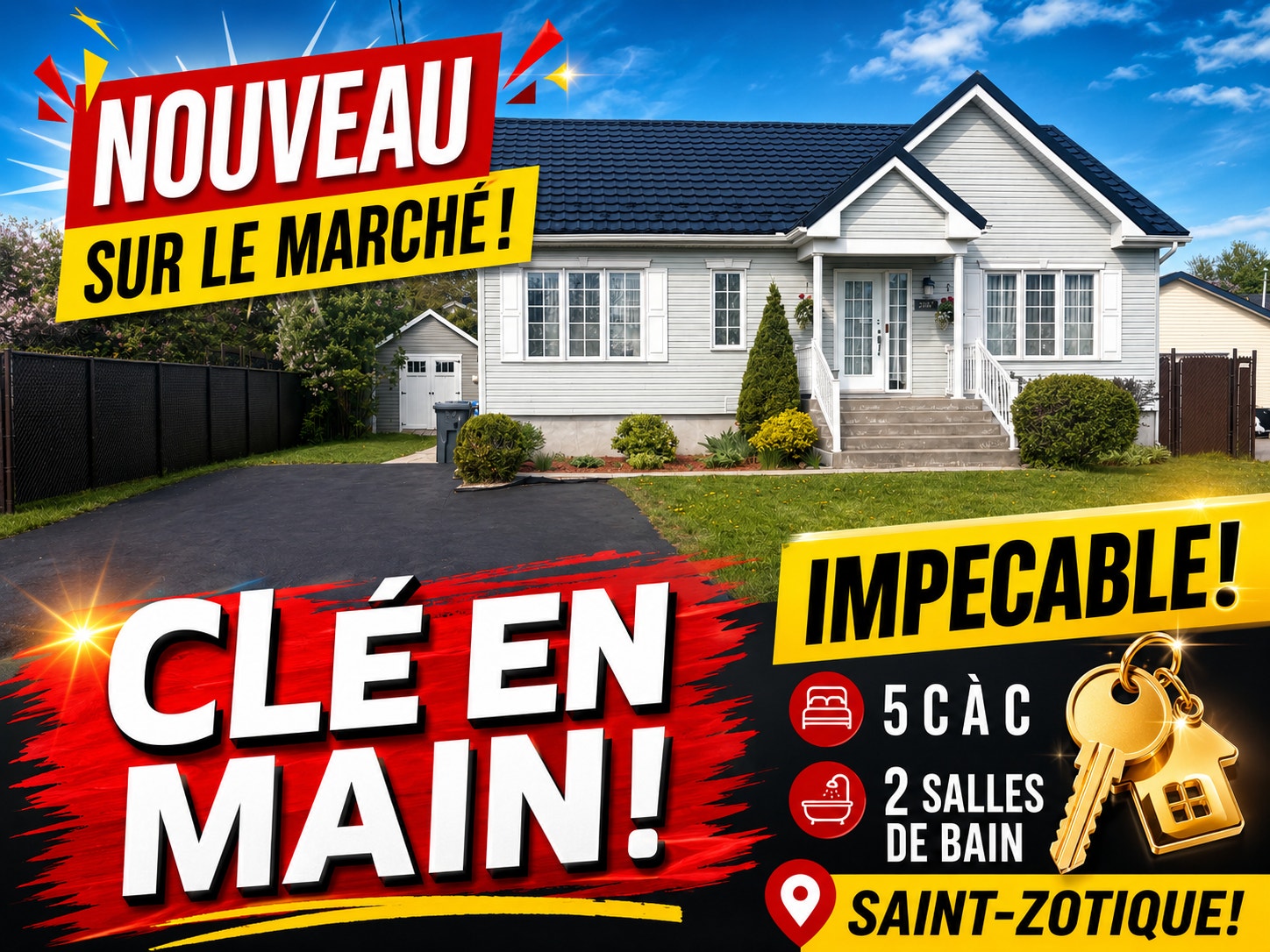 Maison 5c, 2 salles de bain clé en main à Saint-Zotique — photo 1