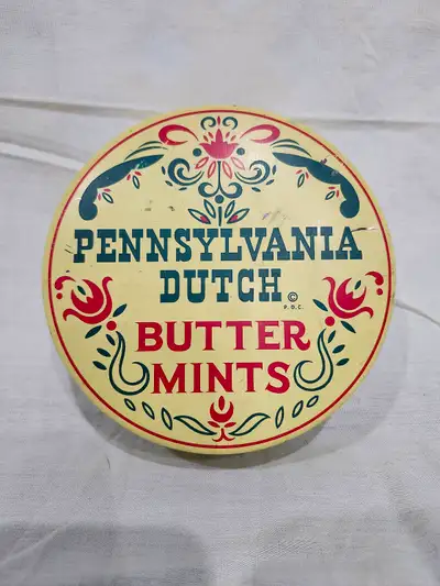 Vintage Pennsylvania Dutch Butter Mints Tin, View more