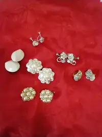 very old Clip on and screw on earrings for sale