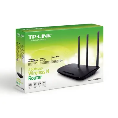 TL-WR940N Routeur Wi-Fi N 450Mbps Le débit Wi-Fi de 450 Mbps est idéal pour les applications sensibl...
