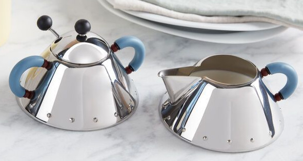 Alessi Michael Graves Sugar Bowl with Spoon & Creamer in Arts & Collectibles in Markham / York Region