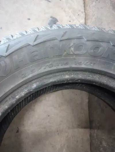 Good condition winter tires. They are 215/70R16 100T Selling because I don't have the truck they wer...