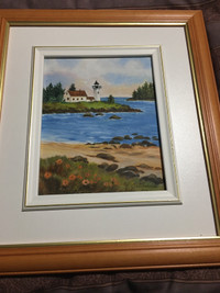 Lighthouse original oil painting 