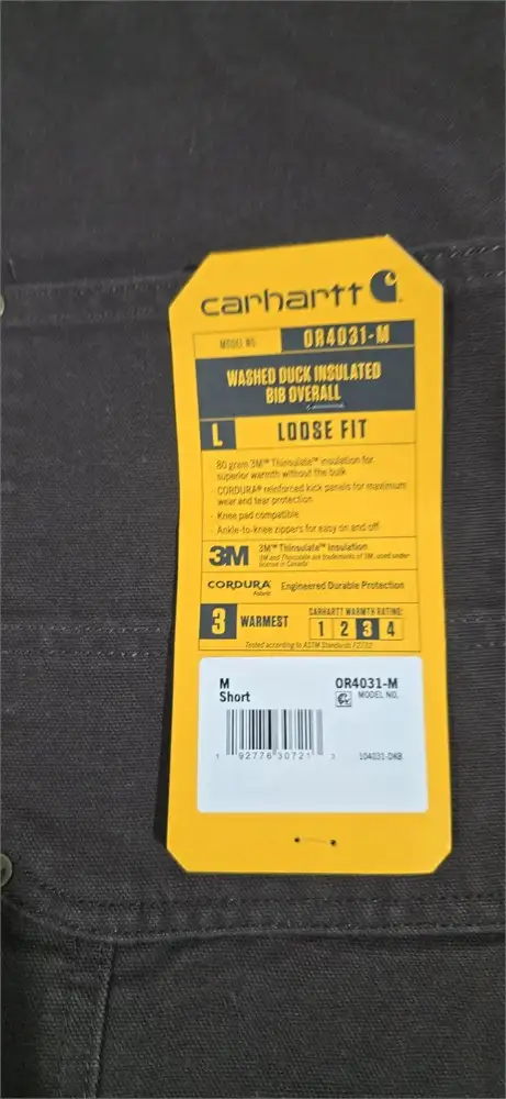 M SHORT Carhartt mens Loose Fit Washed Duck Insulated Bib Overal in Men's in City of Toronto - Image 5