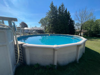 24’ high end above ground pool