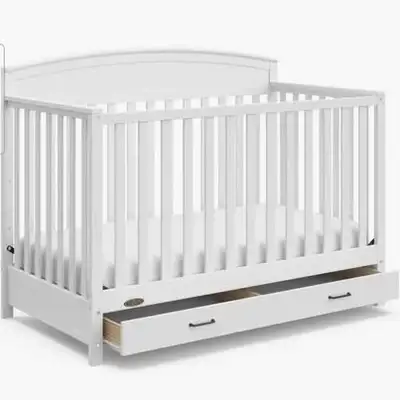 Graco Benton 5-in-1 Convertible Crib w/ Drawer - White (NIB), View more