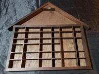 House Shaped Wooden Shadow Box - Wall Mount Display