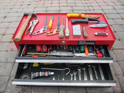 Sears Craftsmen Tool Box & 85piece assorted Tool Lot X Condition, View more