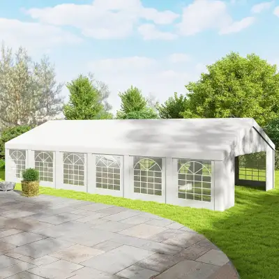 Spacious Outdoor Event Tent: This large party tent comfortably accommodates up to 80 guests or can b...