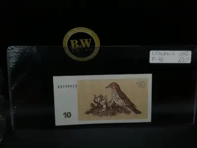 1992 Lithuania 10 Talonas P-40 UNC Banknote, View more
