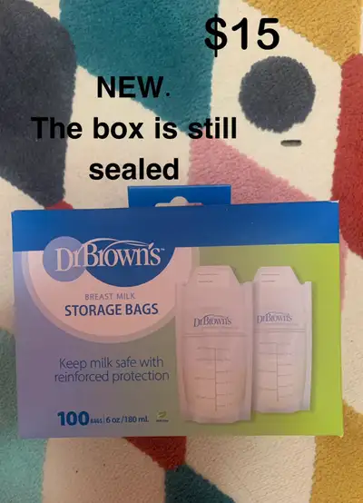 I am selling a new box of Dr. Brown's Breast Milk Storage Bags, complete with 100 bags, each holding...