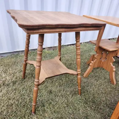 Vintage Beveled Wood Side Tables, View more