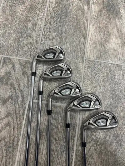 LEFT-HANDED CALLAWAY ROGUE IRONS (6–PW) – XP105 ST15 STEEL SHAFT, View more