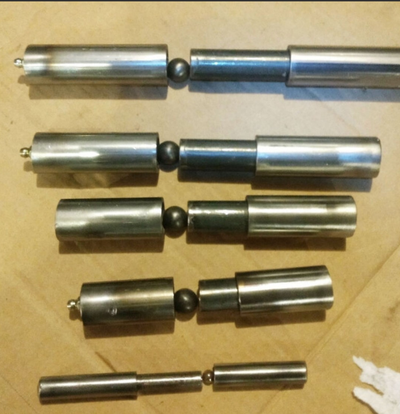 Heavy duty steel barrel hinges/ custom made foe for outdoor/indoor use : diameter 1/2"by 3",1/2"by4"...