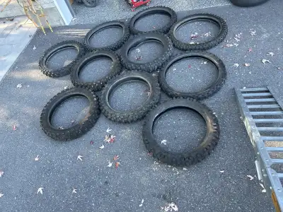 4 front 21 inch tires, 6 rear 18 inchers All above 50% thread, most are above 75% Used, but definite...