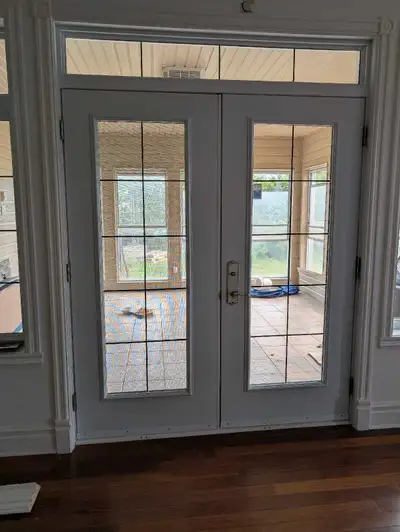 Portes françaises en acier avec porte moustiquaire coulissante , View more