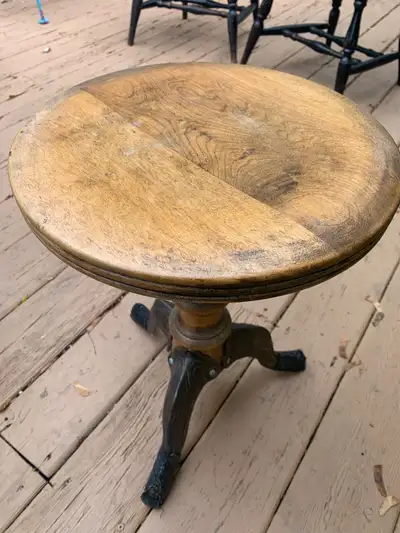 Antique organ stool/plant stand, View more