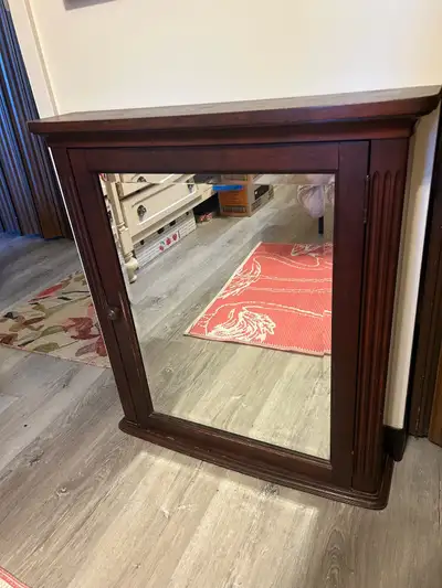 Solid Miniture Cabinet last photo depicts internet pricing Reasonable Cash Offer Total height 32” Ba...