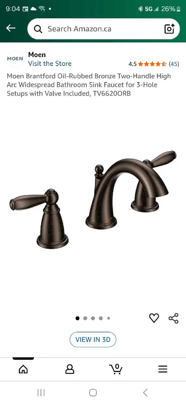 Moen Bathroom Faucet in Plumbing, Sinks, Toilets & Showers in Mississauga / Peel Region - Image 2
