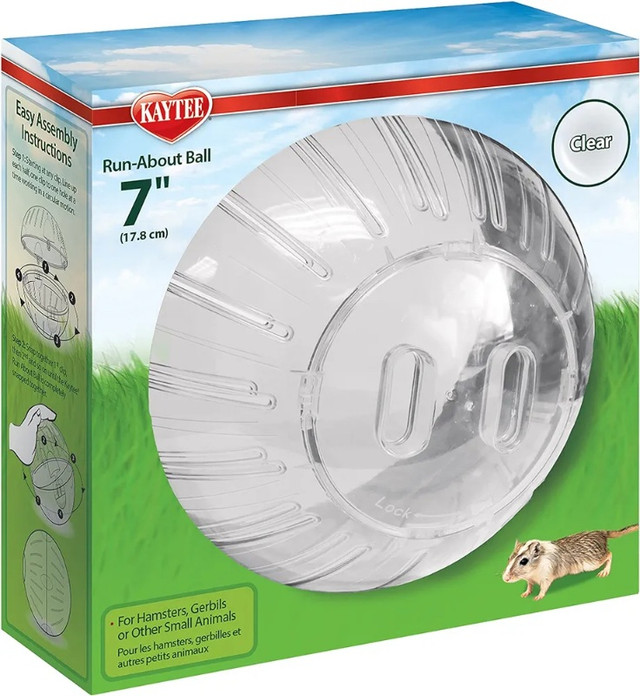 Small Pet 7-Inch Run-About Ball - KAYTEE, Clear in Accessories in City of Montréal - Image 2