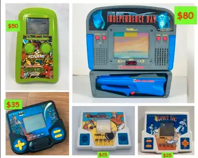 Various Tiger Electronics Vintage Handheld Games, View more