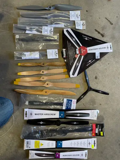 Many props many sizes let me know what you see make an offer. Check out my other ads for more RC goo...