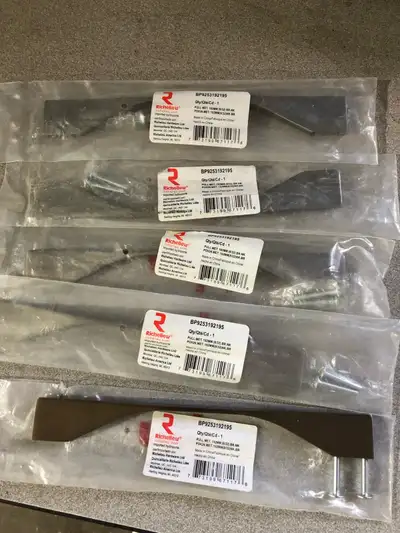 5 brushed nickel cabinet door handles.