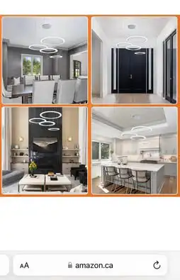 ROYAL PEARL Modern Chandelier LED 4-Rings Circular Pendant Light in Indoor Lighting & Fans in Kitchener / Waterloo - Image 4