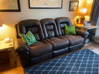 Leather recliner Couch