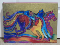 Dancing Horses Picture printed on Canvas Laurel Burch Artist