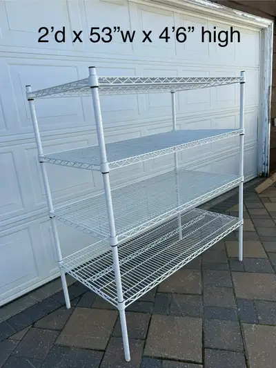 one Left: Heavy duty white metal shelf unit, View more