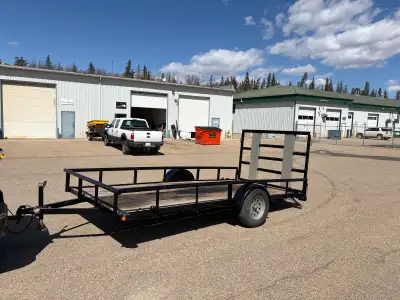 2019 7X14 flat deck trailer Big Tex Single axle 15 inch tire 3,500 lb (GAWR) 2” hitch Re - wired Rep...