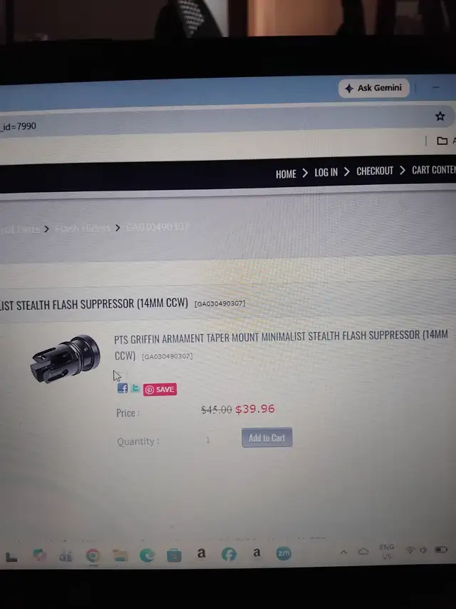 Airsoft PTS stealth flash hider. in Paintball in City of Toronto - Image 4