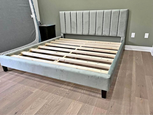 Brand new ~ Queen size Bed with mattress ~ Herman bed in Beds & Mattresses in Mississauga / Peel Region - Image 2