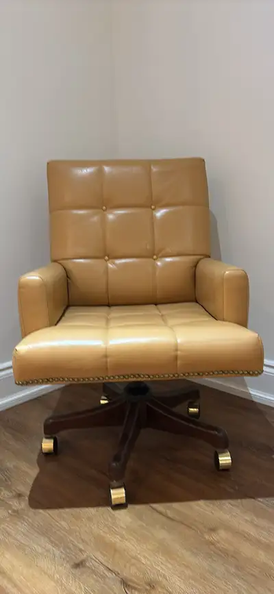 NEW Tufted Leather Office Chair Some minor scuffs from transport, View more