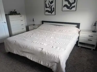 ZINUS Metal KING bedframe with headboard and slats, View more