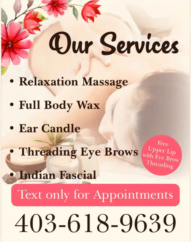 Eye brow threading, relaxation massage withPunjabi lady in Health and Beauty Services in Calgary - Image 3