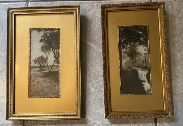 2 vintage the T Eaton co. framed paintings.10”x6”&7”. in Arts & Collectibles in Markham / York Region - Image 2