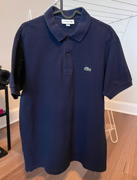 Polo Lacoste bleu encre de Chine T(4) L.12.12