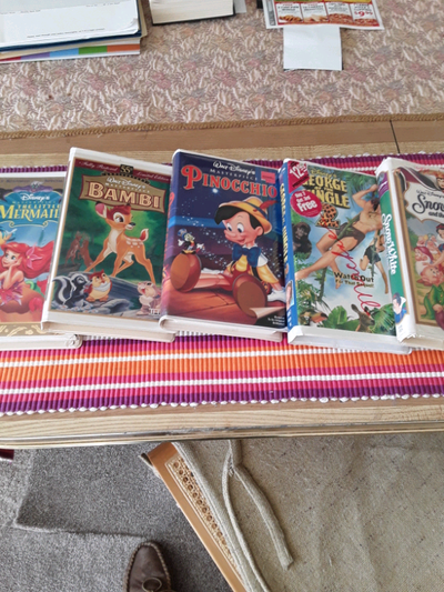 We have a few Walt Disney vhs movies available 5 buck each or all 5 for 20 bucks...get em fast