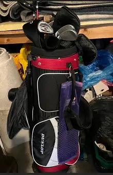 Golf clubs and bag, View more