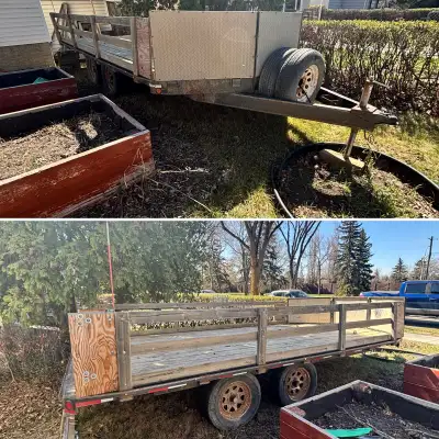 This is a used RT Trailers utility trailer, ready to haul your equipment or supplies with its sturdy...