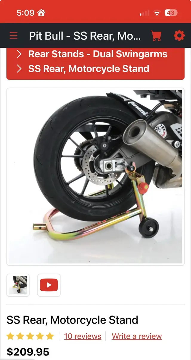 Pit Bull road racing motorcycle stands in Motorcycle Parts & Accessories in Calgary - Image 8