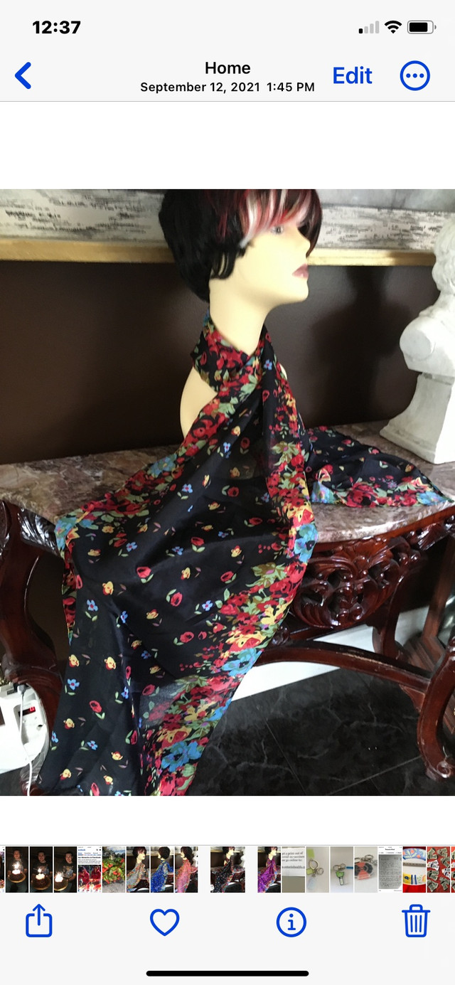Beautiful Long  Floral Scarves  in Women's - Tops & Outerwear in Sudbury - Image 3