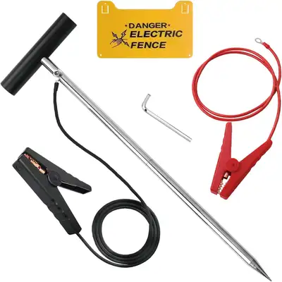 Portable Ground Rod with Electric Jumper Leads Cable, View more