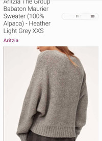 ARITZIA BABATON MAURIER SWEATER - BRAND NEW WITH TAGS 