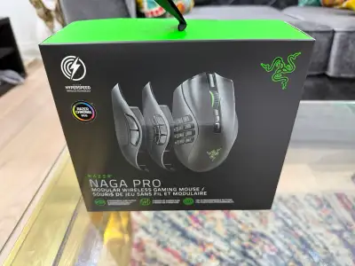 This Razer Naga Pro Wireless Gaming Mouse is in like new and mint condition. Up to 20,000 DPI. Great...