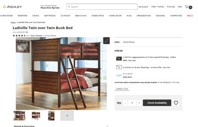 Lit superposé Ladiville d'Ashley, View more