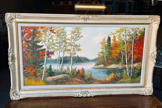 Original RARE Large Fall Oil Landscape (Listed Artist) in Arts & Collectibles in Mississauga / Peel Region - Image 3