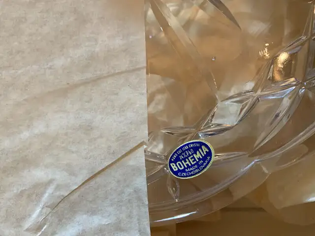 Coronet 12” lead crystal footed cake plate63234628262019124